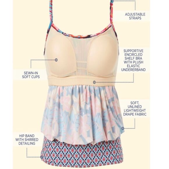 Swimwear for All Blouson Tankini Top - Picture 8 of 9